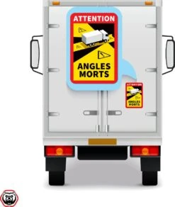 Brute Strength - Voordeelset 3 Dode Hoek Stickers Frankrijk Vrachtwagen - Camion - Attention Angles Morts - Duurzame Kwaliteit - Formaat 17 X 25 Cm -Auto-Onderdelenwinkel 1016x1200 2