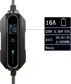 Merkloos Mobiele Thuislader Type 2 Vanaf Stopcontact EU - 8A/10A/13A/16A - Fase 1 - IP66 Waterdicht -Auto-Onderdelenwinkel 1016x1200