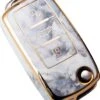 Merkloos Zachte TPU Sleutelcover - Marmer Grijs Goud - Sleutelhoesje Voor Volkswagen Golf / Polo / Tiguan / Up / Passat / Seat Leon / Seat Mii / Skoda Citigo - Sleutel Hoesje Cover - Volkswagen Auto Accessoires -Auto-Onderdelenwinkel 1029x1200 4