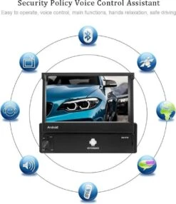 TechU™ Autoradio Met Klapscherm T97 Touchscreen – 1 Din Met Afstandsbediening – 7 Inch Kleuren Display – Bluetooth & WiFi – AUX – USB – SD – FM Radio – Navigatie – Handsfree Bellen -Auto-Onderdelenwinkel 1038x1200 5