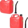 Merkloos 2x Stuks Jerrycans/benzinetanks 10 Liter Rood - Voor Diesel En Benzine - Brandstof Jerrycan/benzinetank -Auto-Onderdelenwinkel 1040x1200 3
