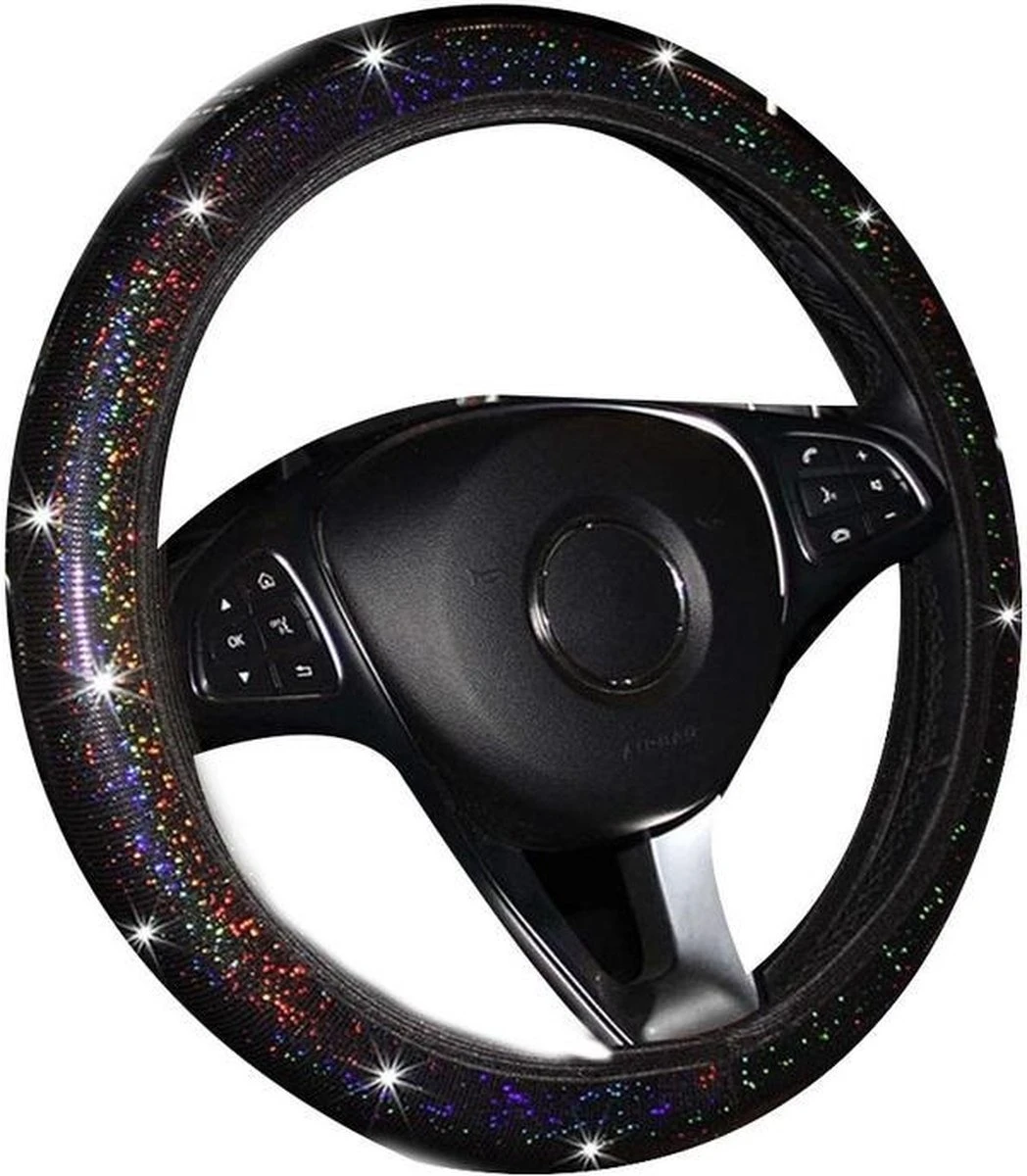 Kasey Products - Stuurhoes Auto - Voor 37-38 Cm Stuurwiel - Glitters - Bruin/Paars 3 Kasey Products - Stuurhoes Auto - Voor 37-38 Cm Stuurwiel - Glitters - Bruin/Paars