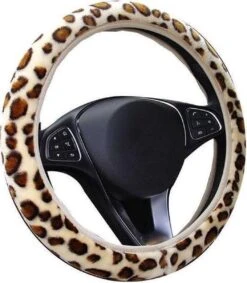 Kasey Products - Stuurhoes Auto - Voor 36-39 Cm Stuurwiel - Luipaard Patroon