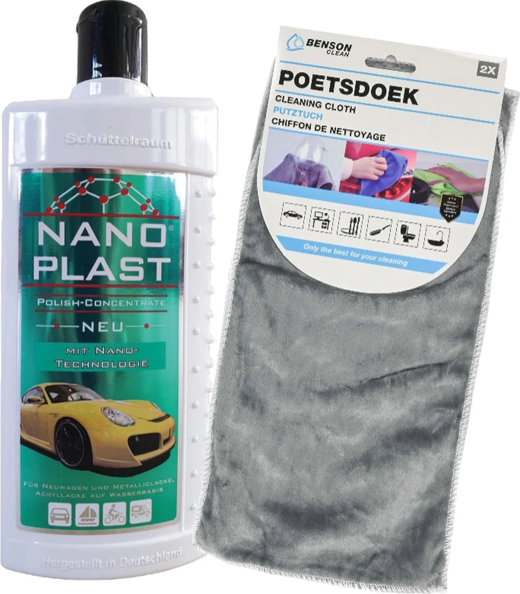Nano Plast Car Polish | Autopolish | Poetsdoek 2 Delig - Polijstmiddel | Polijstpasta | 500ml | Krasvrije Autolak Met Diepe Glans | Auto | Boot | Brommer 3 Nano Plast Car Polish | Autopolish | Poetsdoek 2 Delig - Polijstmiddel | Polijstpasta | 500ml | Krasvrije Autolak Met Diepe Glans | Auto | Boot | Brommer