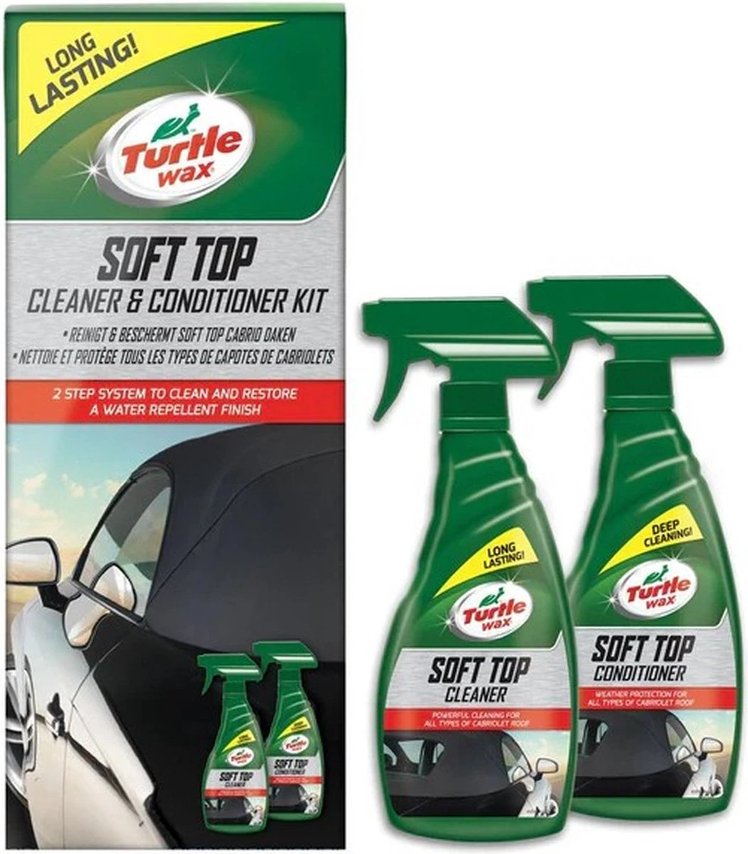 Turtle Wax Green Line Soft Top Kit 2x500ml | Soft Top Cleaner & Conditioner Kit 11 Turtle Wax Green Line Soft Top Kit 2x500ml | Soft Top Cleaner & Conditioner Kit - Afbeelding 9