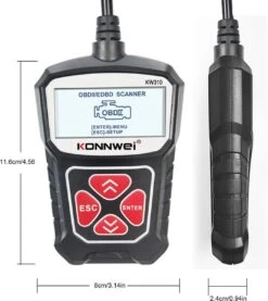 Merkloos Konnwei KW310 Multifunctioneel OBD2 + EOBD Scanner - Nederlandstalig - Motor Foutcode Lezen En Wissen - OBDII - Diagnose - Playback Data - PCM Data - O2 - EVAP - OBD 2 - Uitleesapparaat -Auto-Onderdelenwinkel 1069x1200 1