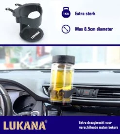 Lukana Bekerhouder Voor In De Auto - Verstelbare Bekerhouder - Ventilatierooster - Universeel - Koffiehouder - Blikjeshouder - Cupholder - Max 8.0 Cm Diameter -Auto-Onderdelenwinkel 1074x1200 1