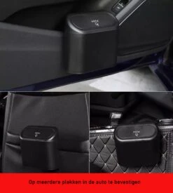 Auto Prullenbak - Inclusief Plastic Zakken - Auto Vuilnisbak - Opslag - Reisgoederen - Vuilnisbak - Auto Accessoires - Auto Deur Prullenbak - Mini Prullenbak - 1L - Zwart - 15 Zakjes -Auto-Onderdelenwinkel 1078x1200 1