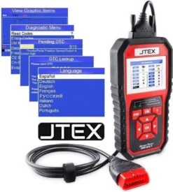 JTEX® Diagnosecomputer LIVE DATA - OBD2 - EOBD - CAN Handscanner - Diagnoseapparatuur - Motorstoring Codelezer - OBD Scanner - Storing Wissen -Auto-Onderdelenwinkel 1078x1200 3