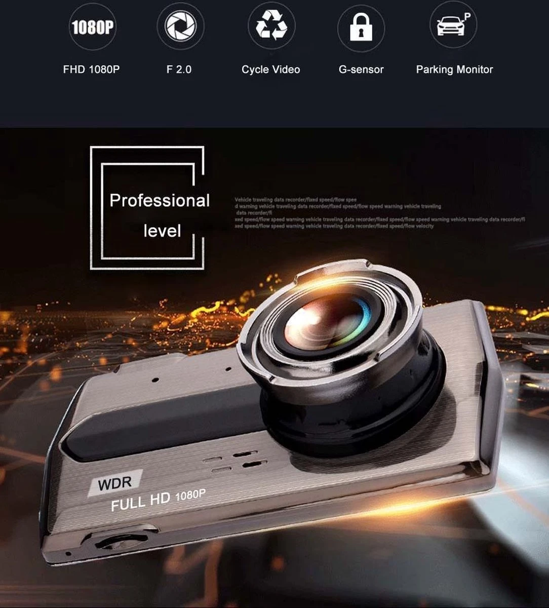 TechU™ Dashcam M14 Pro Dual Camera – Dashboardcamera – 4.0 Inch IPS Scherm – Full HD 1080p – Loop Recording – Nachtvisie – Bewegingssensor – G-sensor – Autocamera Voor én Achter - Voor Auto 8 TechU™ Dashcam M14 Pro Dual Camera – Dashboardcamera – 4.0 Inch IPS Scherm – Full HD 1080p – Loop Recording – Nachtvisie – Bewegingssensor – G-sensor – Autocamera Voor én Achter - Voor Auto - Afbeelding 6