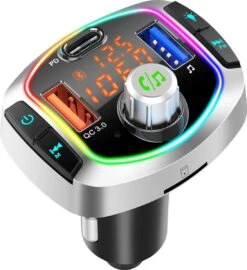 DINTO® Bluetooth FM Transmitter BC63 - Auto Lader - Carkit - Handsfree - USB 3.0 - MP3 - SD Kaart - Snel Lader - Bluetooth Receiver