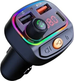 FM Transmitter Bluetooth - Autolader - Draadloze Carkit - RGB Light - 2x Fastcharger USB Poort - USB-C Poort - Handsfree Bellen - Voor Alle Telefoons - FM Transmitter Auto - Bluetooth 5.0 -Auto-Onderdelenwinkel 1098x1200 4
