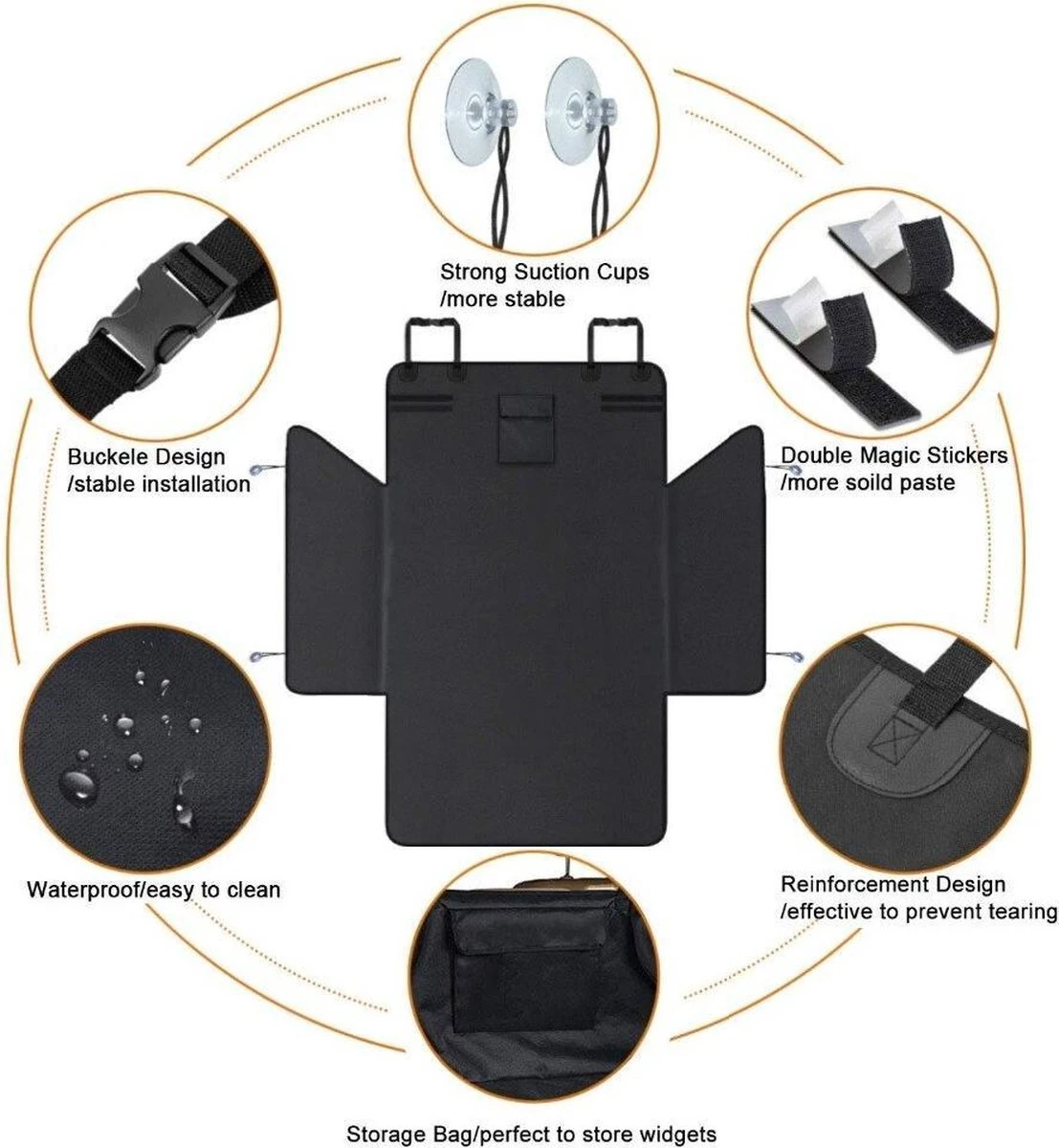 Merkloos Luxe Hondendeken Auto - Kofferbak Doek - Seat Cover - Huisdieren Accessoire - Deken Voor Auto 4 Merkloos Luxe Hondendeken Auto - Kofferbak Doek - Seat Cover - Huisdieren Accessoire - Deken Voor Auto - Afbeelding 2