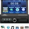 TechU™ Autoradio T142 – Met Uitklapbaar Scherm, Afstandsbediening & Achteruitrijcamera – 1 Din – 7 Inch Touchscreen – FM Radio – Bluetooth – USB – AUX – TF Card – Handsfree Bellen