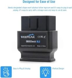 Veepeak BLE Obd2 Bluetooth Diagnoseapparaat Compatibel Met IOS En Android (vanaf 4.0, BLE) Odb Scanner -Auto-Onderdelenwinkel 1111x1200