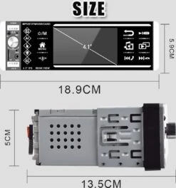 TechU™ Autoradio T139 – 1 Din Met Afstandsbediening & Stuurwielbediening – 4.0 Inch Touchscreen Monitor – FM Radio – Bluetooth – USB – AUX – SD – Handsfree Bellen -Auto-Onderdelenwinkel 1123x1200 1