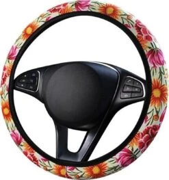 Kasey Products - Stuurhoes - Stuurhoes Auto Voor 36-39 Cm Stuurwiel - Bloemen