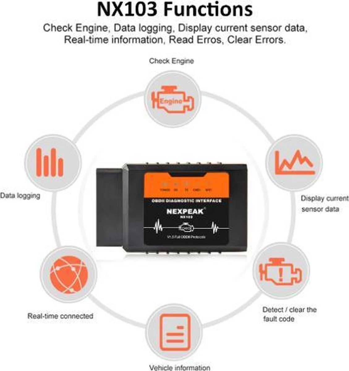 WiseGoods - OBD2 Auto Scanner - ELM327 - Auto Foutcode Lezer - Auto Diagnose Scanner Via Telefoon - Auto Uitlezen - WIFI 4 WiseGoods - OBD2 Auto Scanner - ELM327 - Auto Foutcode Lezer - Auto Diagnose Scanner Via Telefoon - Auto Uitlezen - WIFI - Afbeelding 2