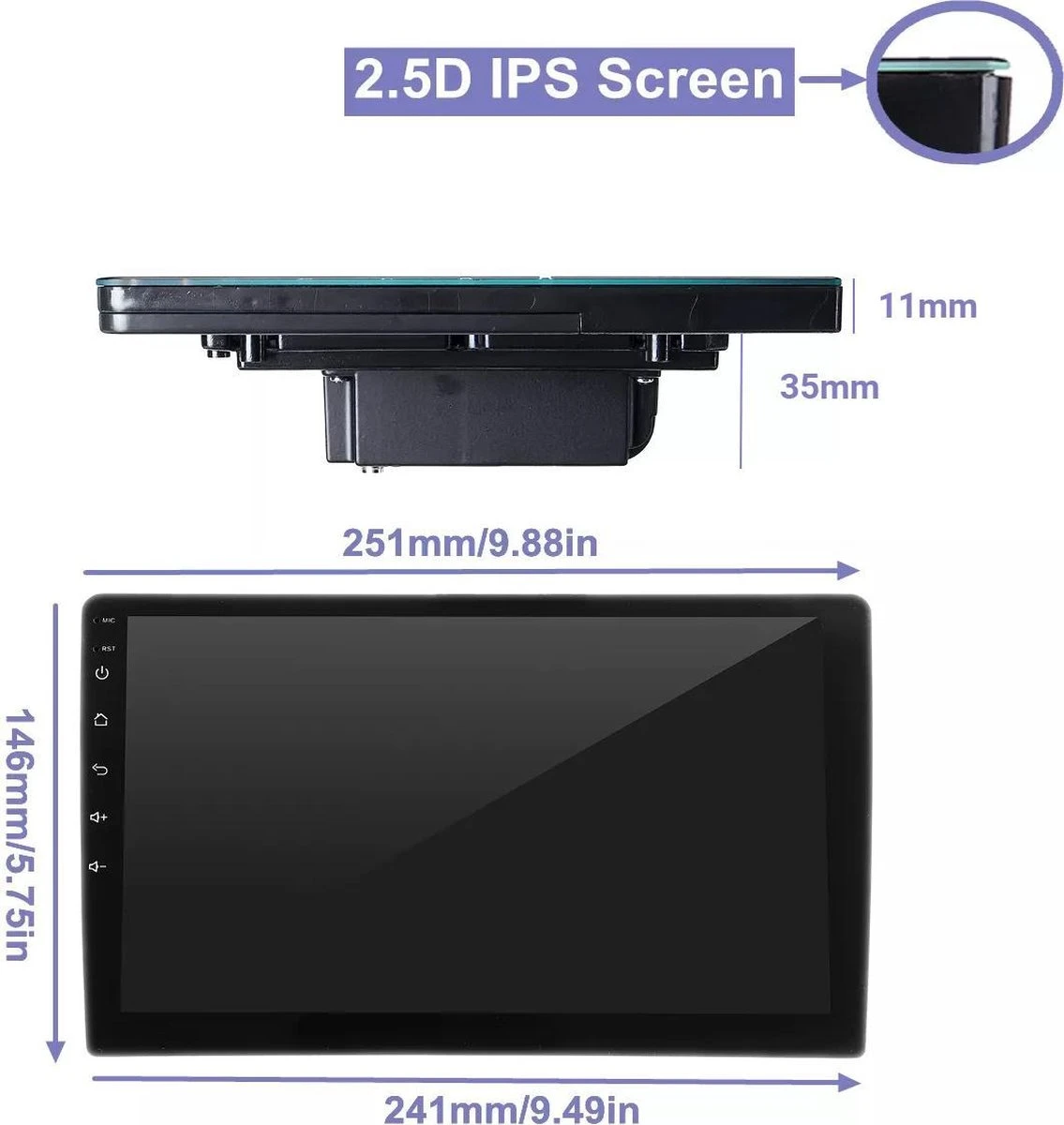 Universele Autoradio Met Bluetooth, USB & Youtube - Navigatie - Handsfree Radio Met Microfoon - Android Met Google Play -10.1inch HD Touchscreen - GRATIS Achteruitrijcamera 9 Universele Autoradio Met Bluetooth, USB & Youtube - Navigatie - Handsfree Radio Met Microfoon - Android Met Google Play -10.1inch HD Touchscreen - GRATIS Achteruitrijcamera - Afbeelding 7