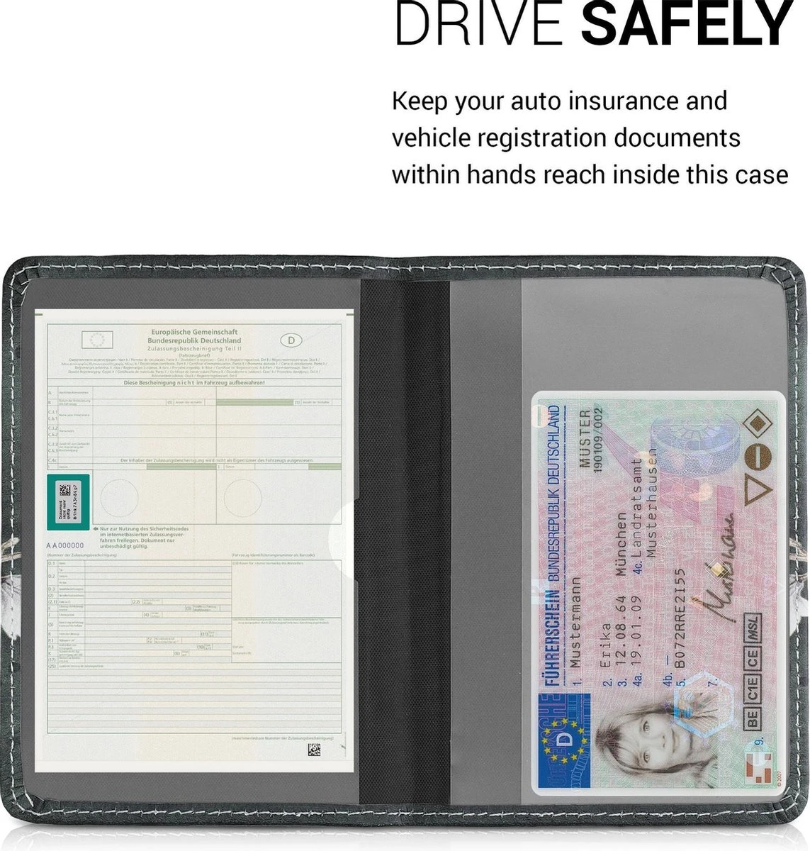 Kwmobile Hoes Voor Kentekenbewijs En Rijbewijs - Omslag Met Pasjeshouder In Taupe / Wit / Donkergrijs - Imitatieleer - Magnolia Design 5 Kwmobile Hoes Voor Kentekenbewijs En Rijbewijs - Omslag Met Pasjeshouder In Taupe / Wit / Donkergrijs - Imitatieleer - Magnolia Design - Afbeelding 3