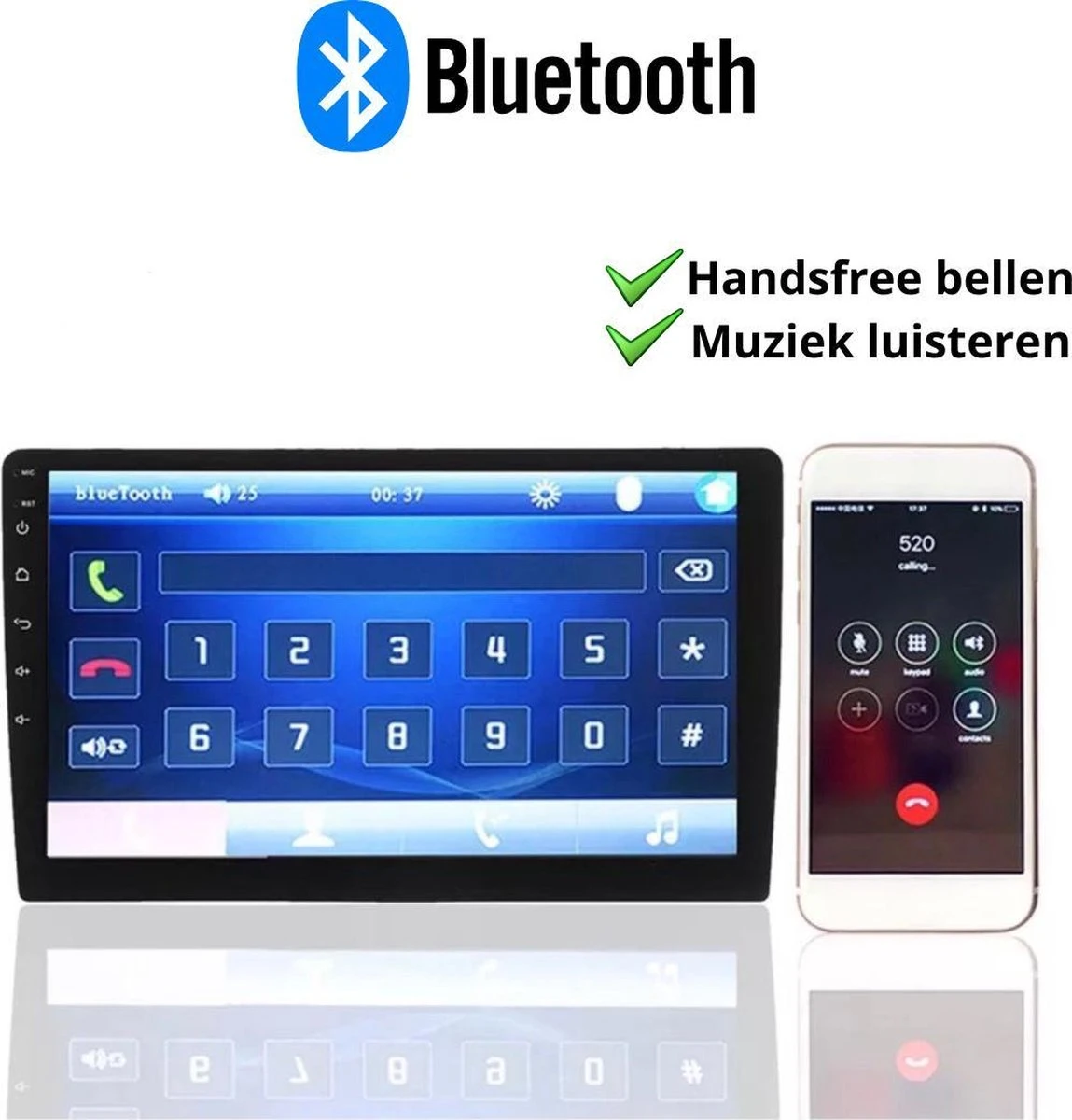 Universele Autoradio Met Bluetooth, USB & Youtube - Navigatie - Handsfree Radio Met Microfoon - Android Met Google Play -10.1inch HD Touchscreen - GRATIS Achteruitrijcamera 5 Universele Autoradio Met Bluetooth, USB & Youtube - Navigatie - Handsfree Radio Met Microfoon - Android Met Google Play -10.1inch HD Touchscreen - GRATIS Achteruitrijcamera - Afbeelding 3