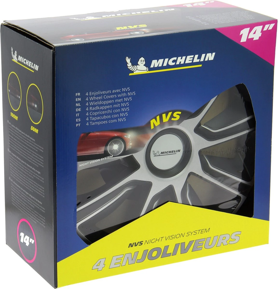 Michelin Wieldoppen 14 Inch - Zilver/zwart - 4 Stuks 9 Michelin Wieldoppen 14 Inch - Zilver/zwart - 4 Stuks - Afbeelding 7