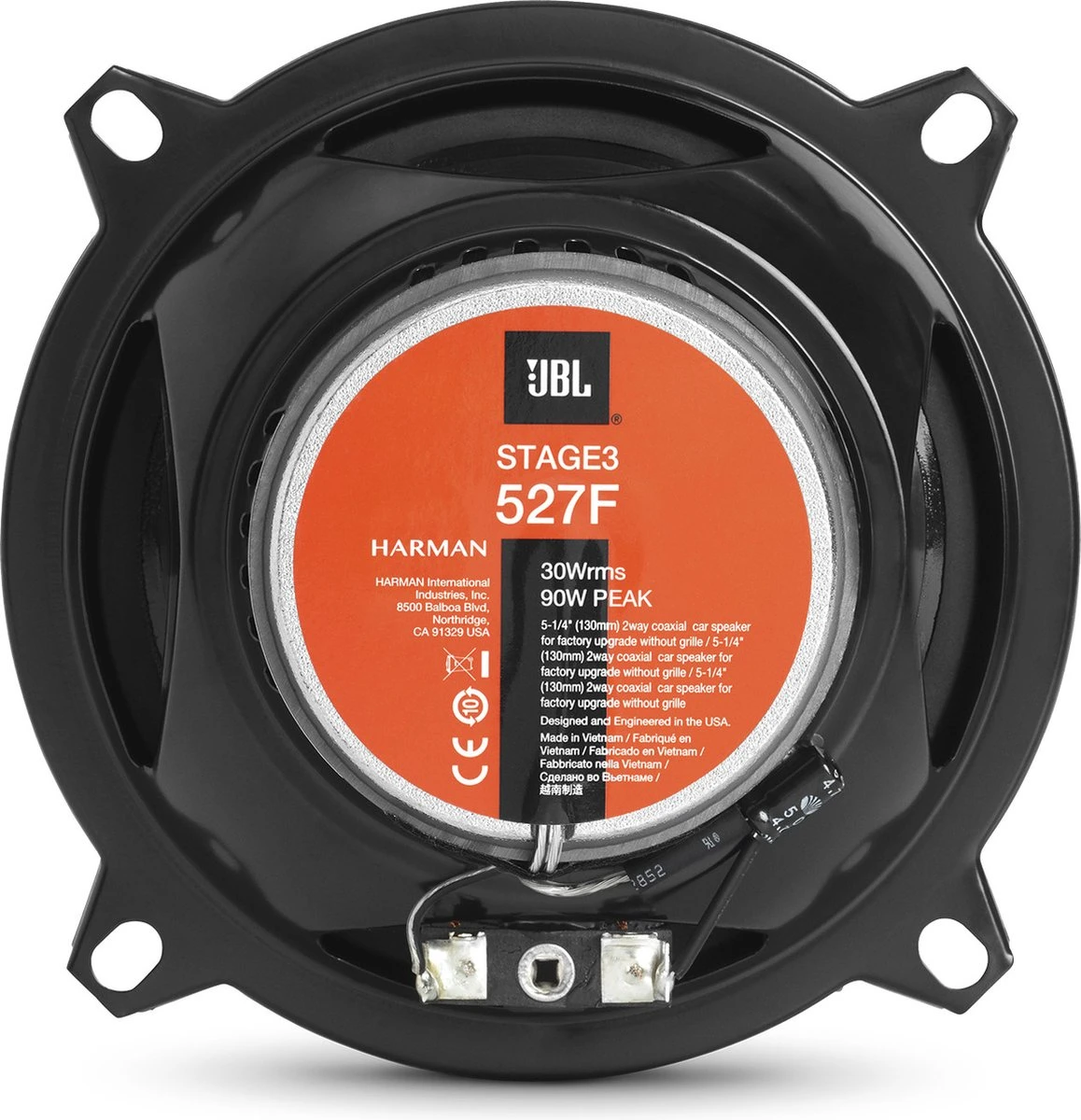 JBL Stage3 527 - Autospeakers - Ø 13 Cm - Coaxiaal - 200 Watt - Zwart 5 JBL Stage3 527 - Autospeakers - Ø 13 Cm - Coaxiaal - 200 Watt - Zwart - Afbeelding 3