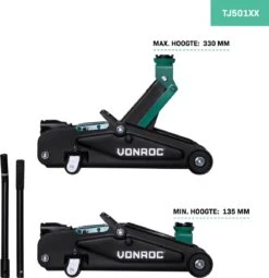 VONROC Autokrik – Garagekrik – 2 Ton – Max. 33 Cm. – Incl. Lange Hef Hendel 9 VONROC Autokrik – Garagekrik – 2 Ton – Max. 33 Cm. – Incl. Lange Hef Hendel -Auto-Onderdelenwinkel 1163x1200 3