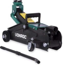 VONROC Autokrik – Garagekrik – 2 Ton – Max. 33 Cm. – Incl. Lange Hef Hendel