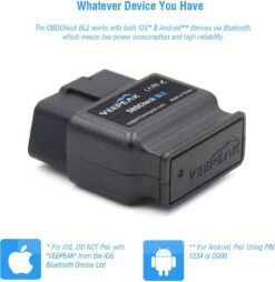 Veepeak BLE Obd2 Bluetooth Diagnoseapparaat Compatibel Met IOS En Android (vanaf 4.0, BLE) Odb Scanner -Auto-Onderdelenwinkel 1169x1200 3