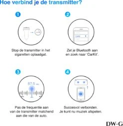 DW-G Bluetooth FM Transmitter - Auto Lader - Carkit - Handsfree - MP3 - USB - SD Kaart - Snel Lader - Bluetooth Audio Receiver -Auto-Onderdelenwinkel 1171x1200 4