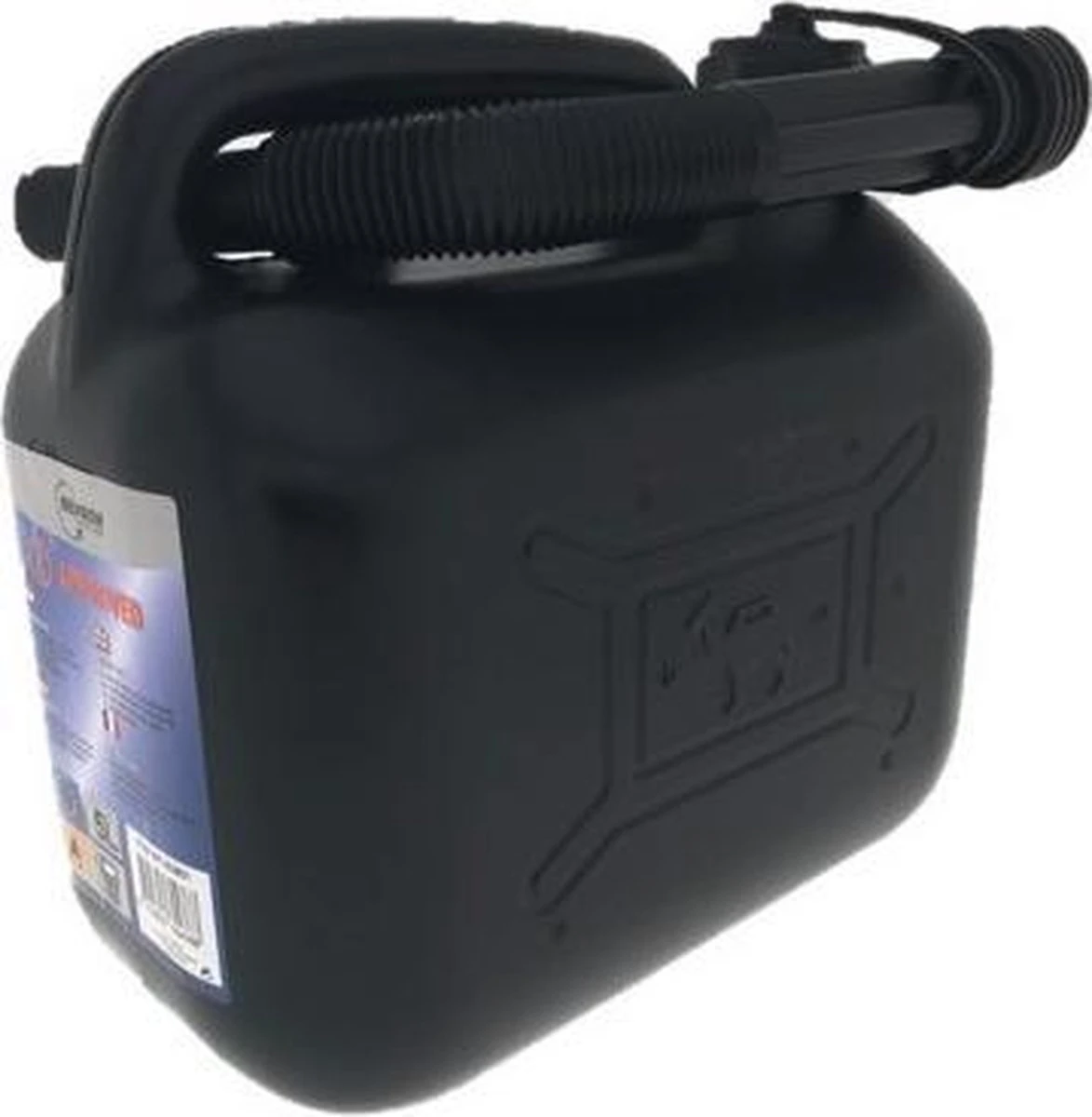 Merkloos Jerrycan Zwart Voor Brandstof - 5 Liter - Inclusief Schenktuit - Benzine / Diesel 3 Merkloos Jerrycan Zwart Voor Brandstof - 5 Liter - Inclusief Schenktuit - Benzine / Diesel