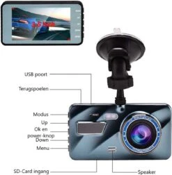 Living Needs Dashcam- Dashcam Voor Auto - Voor En Achter Camera - Full HD - Parkeerstand Met Ingebouwde G-sensor - 170° Wijdhoeklens - Nachtvisie. -Auto-Onderdelenwinkel 1175x1200