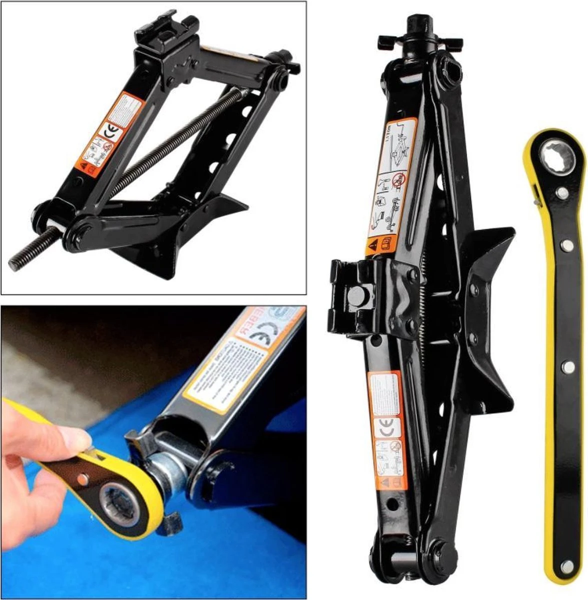 Merkloos Schaarkrik 2 Ton Met Ratel Auto Caravan Camper SUV 5 Merkloos Schaarkrik 2 Ton Met Ratel Auto Caravan Camper SUV - Afbeelding 3