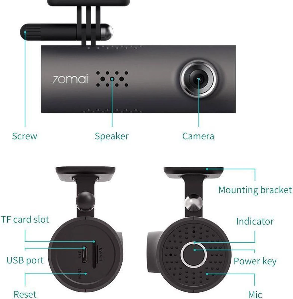 Xiaomi 70 Mai Dashcam Engelse Versie 6 Xiaomi 70 Mai Dashcam Engelse Versie - Afbeelding 4