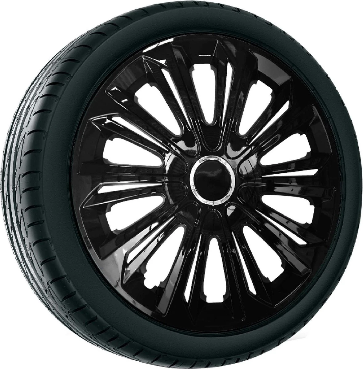 NRM Extra Sterk - Wieldoppen - 15 Inch Set Van 4 Stuks - Zwart 4 NRM Extra Sterk - Wieldoppen - 15 Inch Set Van 4 Stuks - Zwart - Afbeelding 2