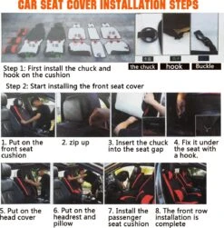 ELUTO Autostoelhoezen - Complete Set Van 5 Stoelen - Universeel - Past Altijd - Zwart -Auto-Onderdelenwinkel 1181x1200 3