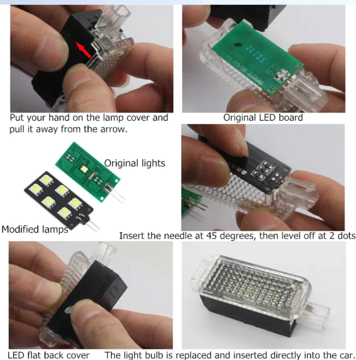 OEM Line LED Verlichtingsset Voetenruimte LED Lampen Long Life LED Verlichting | Blauw Voor Volkswagen Golf 7 GTI / GTD / GTE / R20 / R / Audi A1 A3 8V A4 B8 B9 A5 A6 A7 A8 Q3 Q5 Q7 TT / Seat Ateca Leon 5F ST SC Toledo / Passat CC Tiguan Touran 4 OEM Line LED Verlichtingsset Voetenruimte LED Lampen Long Life LED Verlichting | Blauw Voor Volkswagen Golf 7 GTI / GTD / GTE / R20 / R / Audi A1 A3 8V A4 B8 B9 A5 A6 A7 A8 Q3 Q5 Q7 TT / Seat Ateca Leon 5F ST SC Toledo / Passat CC Tiguan Touran - Afbeelding 2