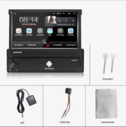 1din Android Klapscherm Autoradio Bluetooth USB Wifi Navigatie