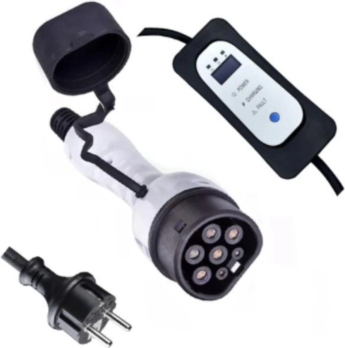 Merkloos Mobiele Thuislader Type 2 Mennekes Vanaf Stopcontact EU - 16A - Fase 1 - Mobiele Lader Auto 5 Merkloos Mobiele Thuislader Type 2 Mennekes Vanaf Stopcontact EU - 16A - Fase 1 - Mobiele Lader Auto - Afbeelding 3