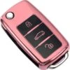 Merkloos Zachte TPU Sleutelcover - Metallic Chroom Roze - Sleutelhoesje Voor Volkswagen Golf / Polo / Tiguan / Up / Passat / Seat Leon / Seat Mii / Skoda Citigo - Sleutel Hoesje Cover - Volkswagen Auto Accessoires -Auto-Onderdelenwinkel 1191x1200 11