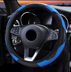 Auto Stuurhoes - Steering Covers Geschikt 37-38Cm Auto Decoratie Koolstofvezel - Auto Accessories