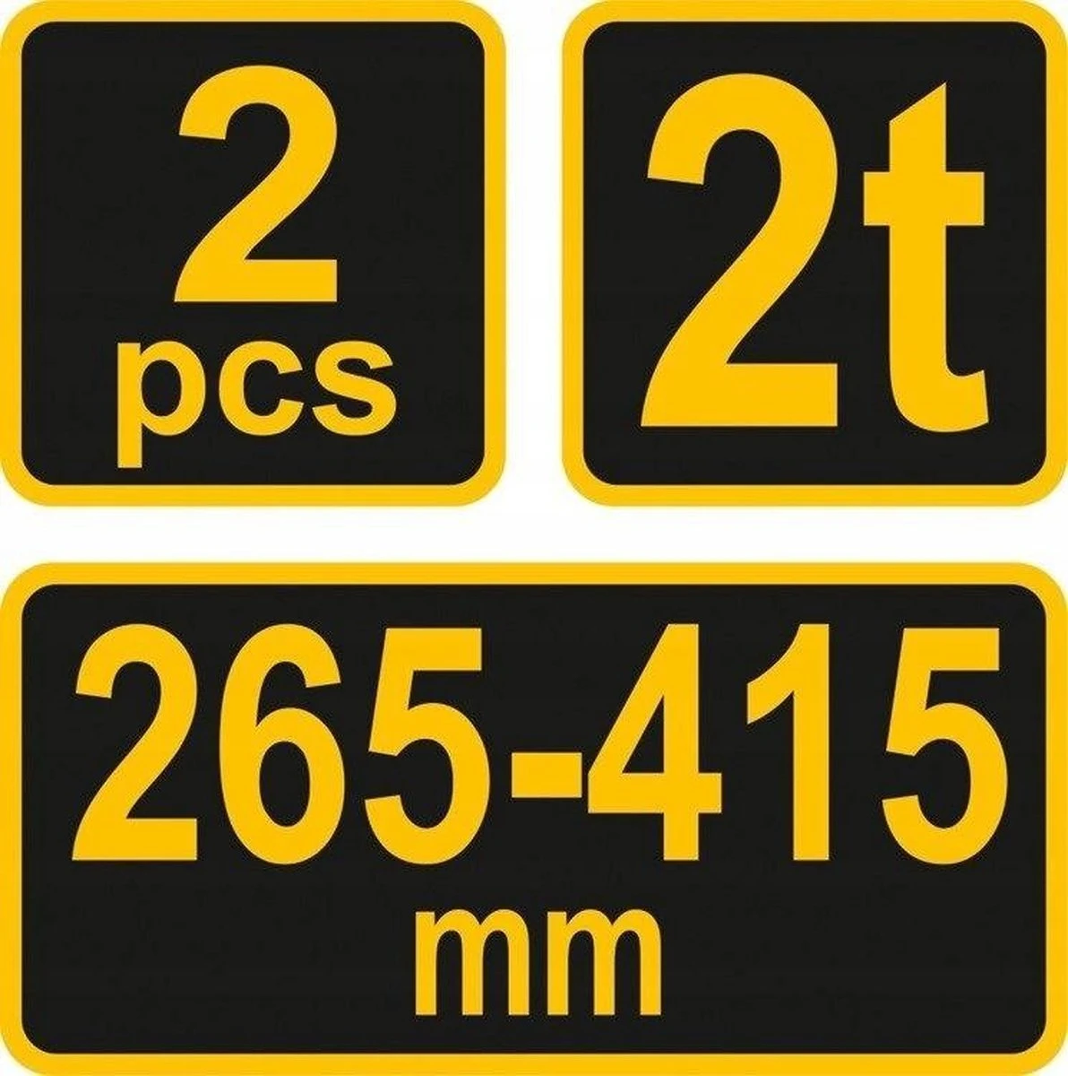 VOREL Assteunen- 2 Stuks - Capaciteit 2 Ton 8 VOREL Assteunen- 2 Stuks - Capaciteit 2 Ton - Afbeelding 6