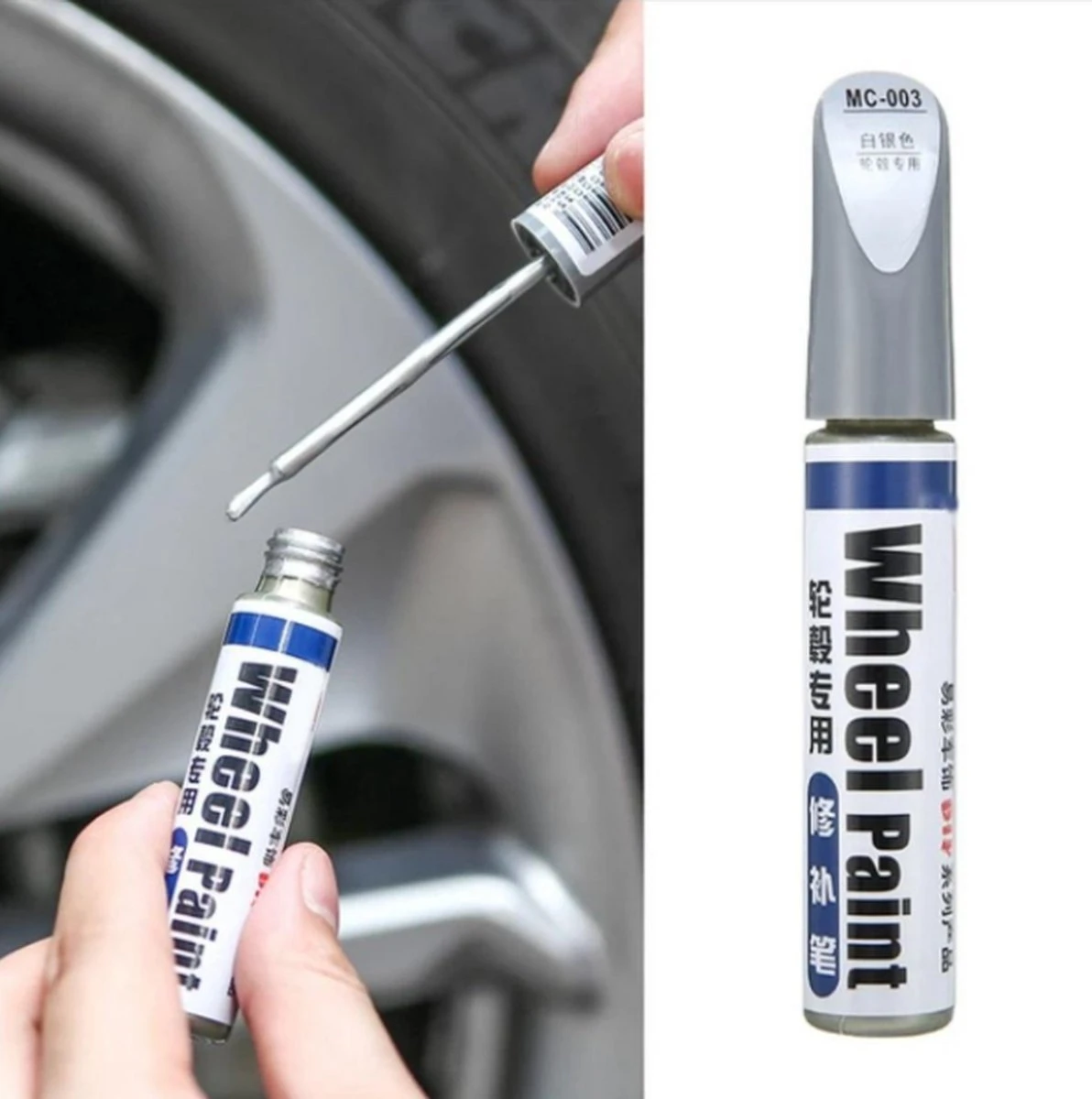 TLVX Velg Schade Reparatie Verf Pen / Velg Lakstift / Velgen Schade Verf / Velg Schade Herstel / Wieldoppen Reparatie Verf Pen / Lakstift Velgen / Krasverwijderaar Velgen / Zilver / Grijs / Waterafstotend 3 TLVX Velg Schade Reparatie Verf Pen / Velg Lakstift / Velgen Schade Verf / Velg Schade Herstel / Wieldoppen Reparatie Verf Pen / Lakstift Velgen / Krasverwijderaar Velgen / Zilver / Grijs / Waterafstotend