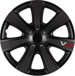 Carpoint Wieldoppen Vr Carbon 15 Inch Abs Zwart Set Van 4