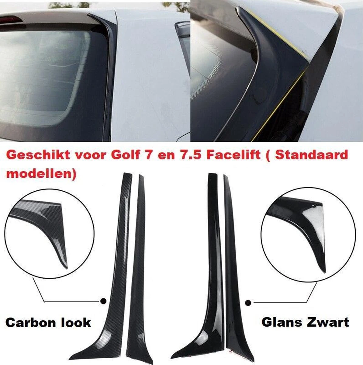 No Name Achter-Spoiler | Side-Spoiler | Styling| Volkswagen | Type: Golf 7 | High Quality | Hoogglans | Zwart 9 No Name Achter-Spoiler | Side-Spoiler | Styling| Volkswagen | Type: Golf 7 | High Quality | Hoogglans | Zwart - Afbeelding 7