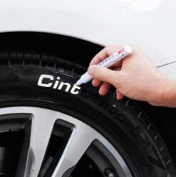 Merkloos Bandenstift Wit - Tyre Marker White - Witte Auto Banden Stift - Letters En Cijfers Auto Banden Kleuren