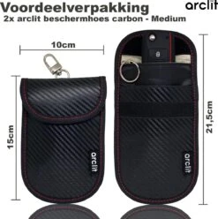 Arclit® | 2x Autosleutel RFID Anti-Diefstal Beschermhoes + 2x RFID Kaarthouders | 2Pack | Keyless Entry Beveiliging Hoesje | Signaal Blokkerende Beschermhoes | Voordeelverpakking | Carbon | Maat M 9 Arclit® | 2x Autosleutel RFID Anti-Diefstal Beschermhoes + 2x RFID Kaarthouders | 2Pack | Keyless Entry Beveiliging Hoesje | Signaal Blokkerende Beschermhoes | Voordeelverpakking | Carbon | Maat M -Auto-Onderdelenwinkel 1197x1200 14