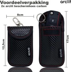 Arclit® | 2x Autosleutel RFID Anti-Diefstal Beschermhoes + 2x RFID Kaarthouders | 2Pack | Keyless Entry Beveiliging Hoesje | Signaal Blokkerende Beschermhoes | Voordeelverpakking | Carbon 11 Arclit® | 2x Autosleutel RFID Anti-Diefstal Beschermhoes + 2x RFID Kaarthouders | 2Pack | Keyless Entry Beveiliging Hoesje | Signaal Blokkerende Beschermhoes | Voordeelverpakking | Carbon -Auto-Onderdelenwinkel 1197x1200 20