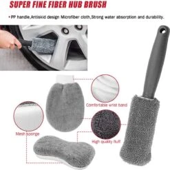 Auto Was Set - Autowasset - Wasset Spons - Wasborstel - Velgenborstel/Wheelbrush/Wheel Woolies - Microvezeldoek/Droogdoek - Wassen/Schoonmaak/Reinigen -Auto-Onderdelenwinkel 1198x1200